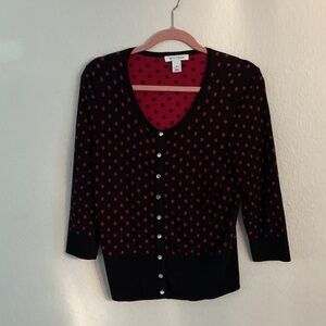 Black and Red Polka Dot Women's Sweater
